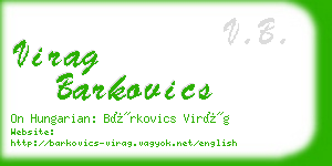 virag barkovics business card